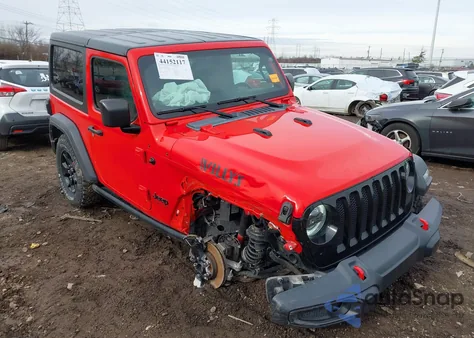 2021 Jeep Wrangler Willys Sport 4X4 z USA, uszkodzony, nr VIN 1C4GJXAN7MW693599